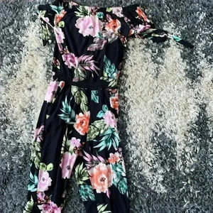 Bobbie Brooks strapless soft jersey jumpsuit small